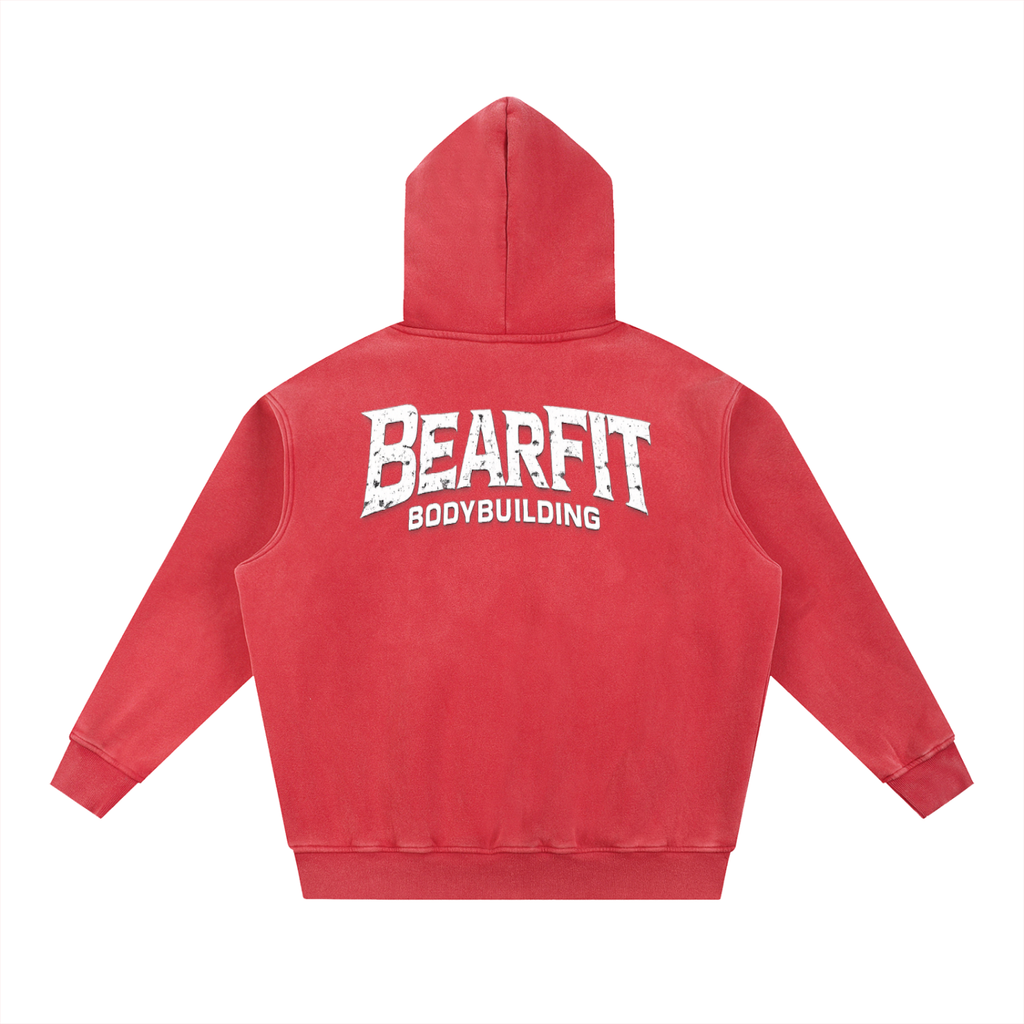 Bodybuilding Snow Wash Fleece Oversize Hoodie