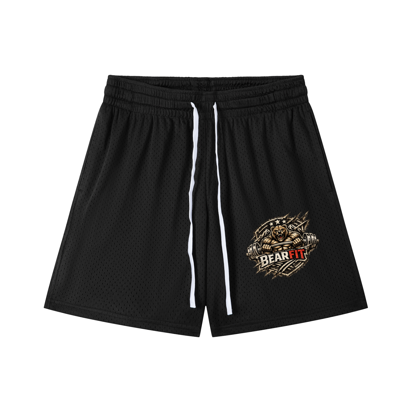 Logo Mesh Drawstring Shorts