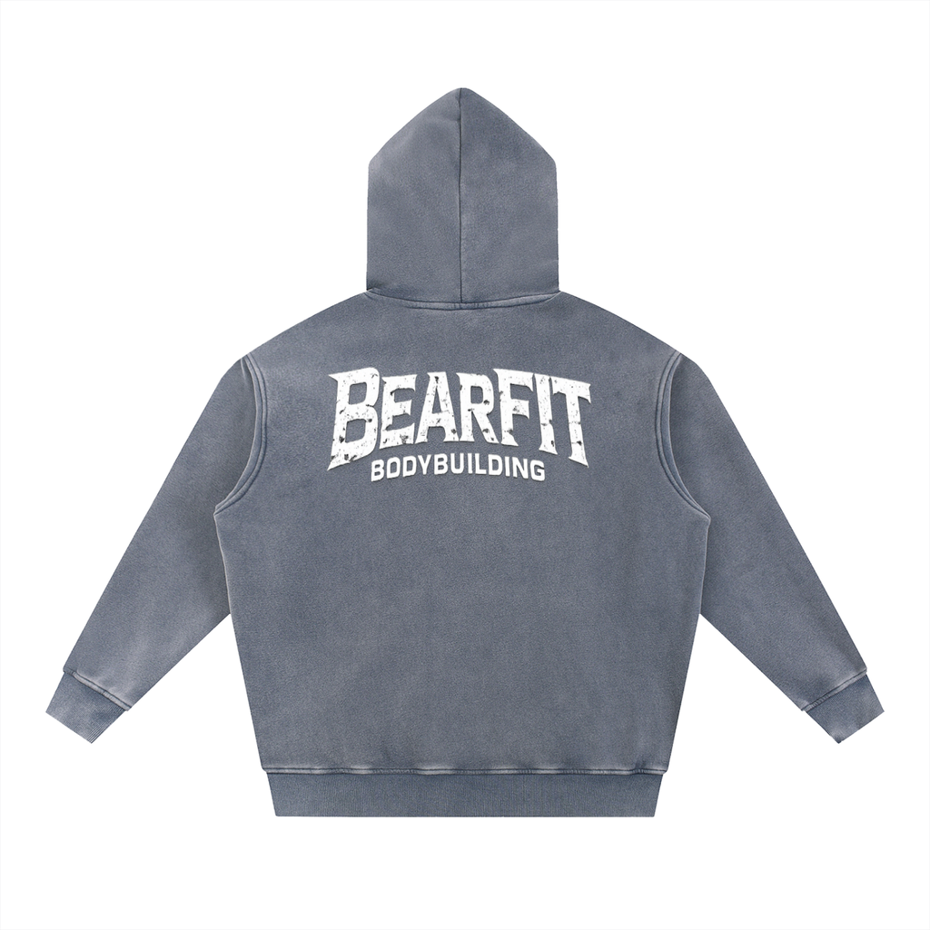 Bodybuilding Snow Wash Fleece Oversize Hoodie