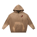 Vintage Washed Frayed Fleece Hoodie