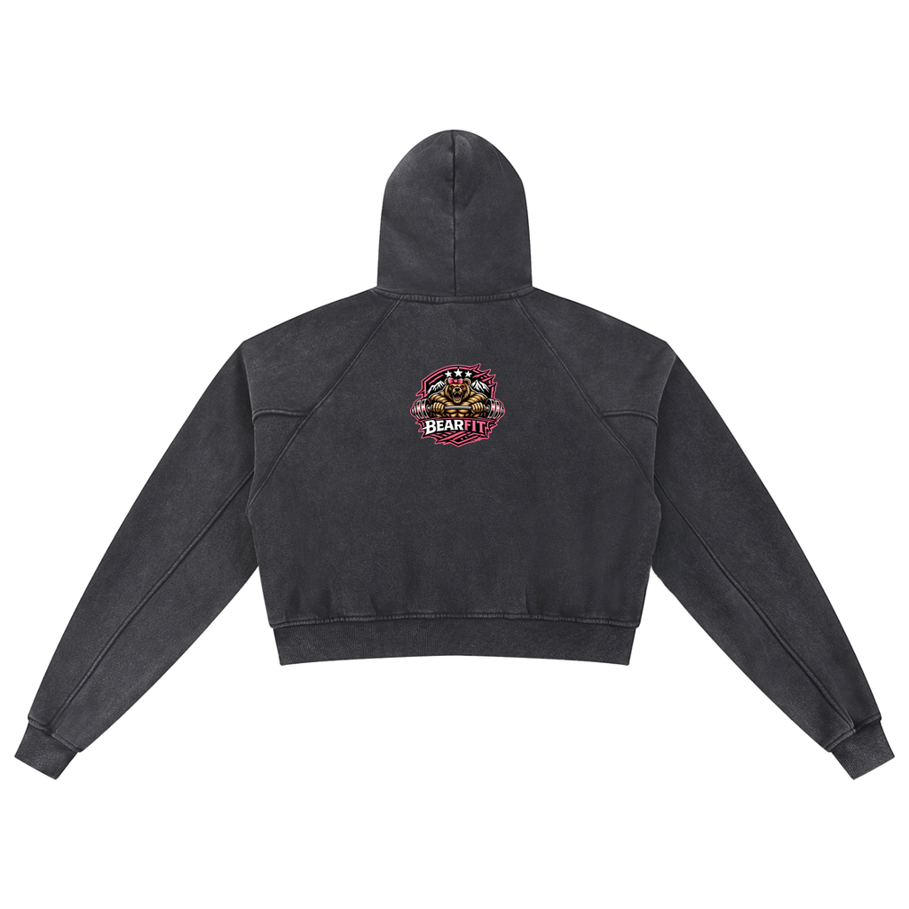 Women’s Snow Washed Cropped Hoodie