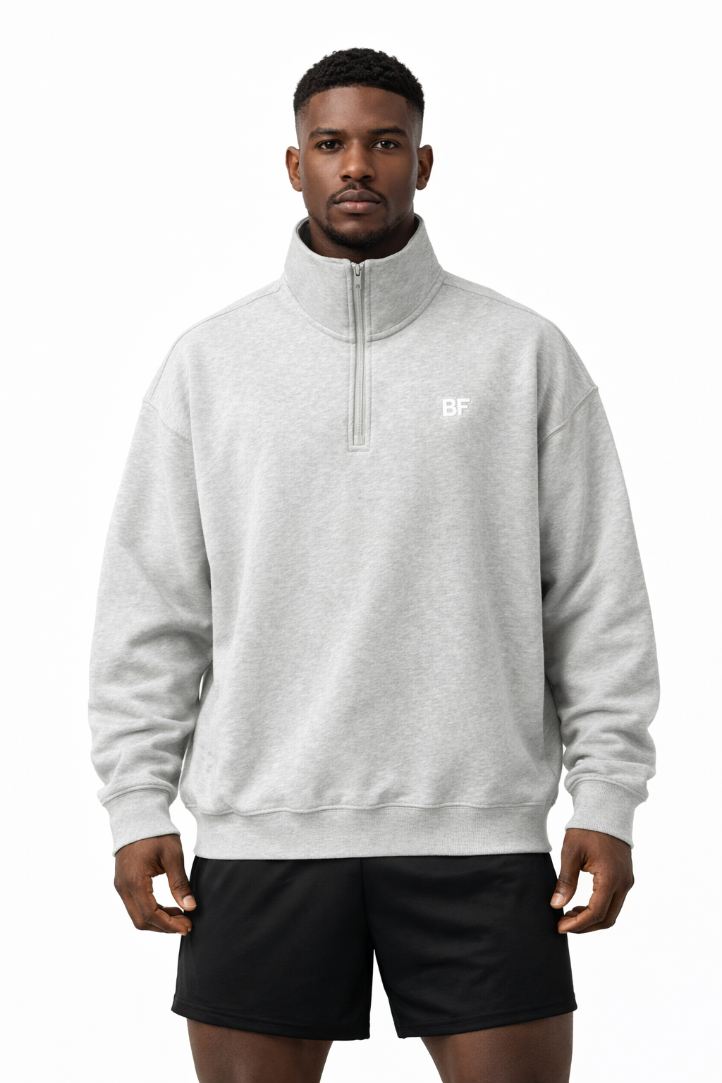 Quarter-Zip Drop Shoulder Sweatshirt