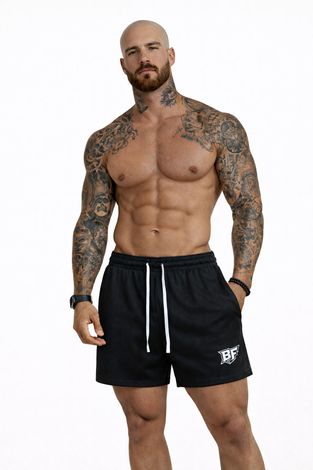 Mesh Drawstring Shorts