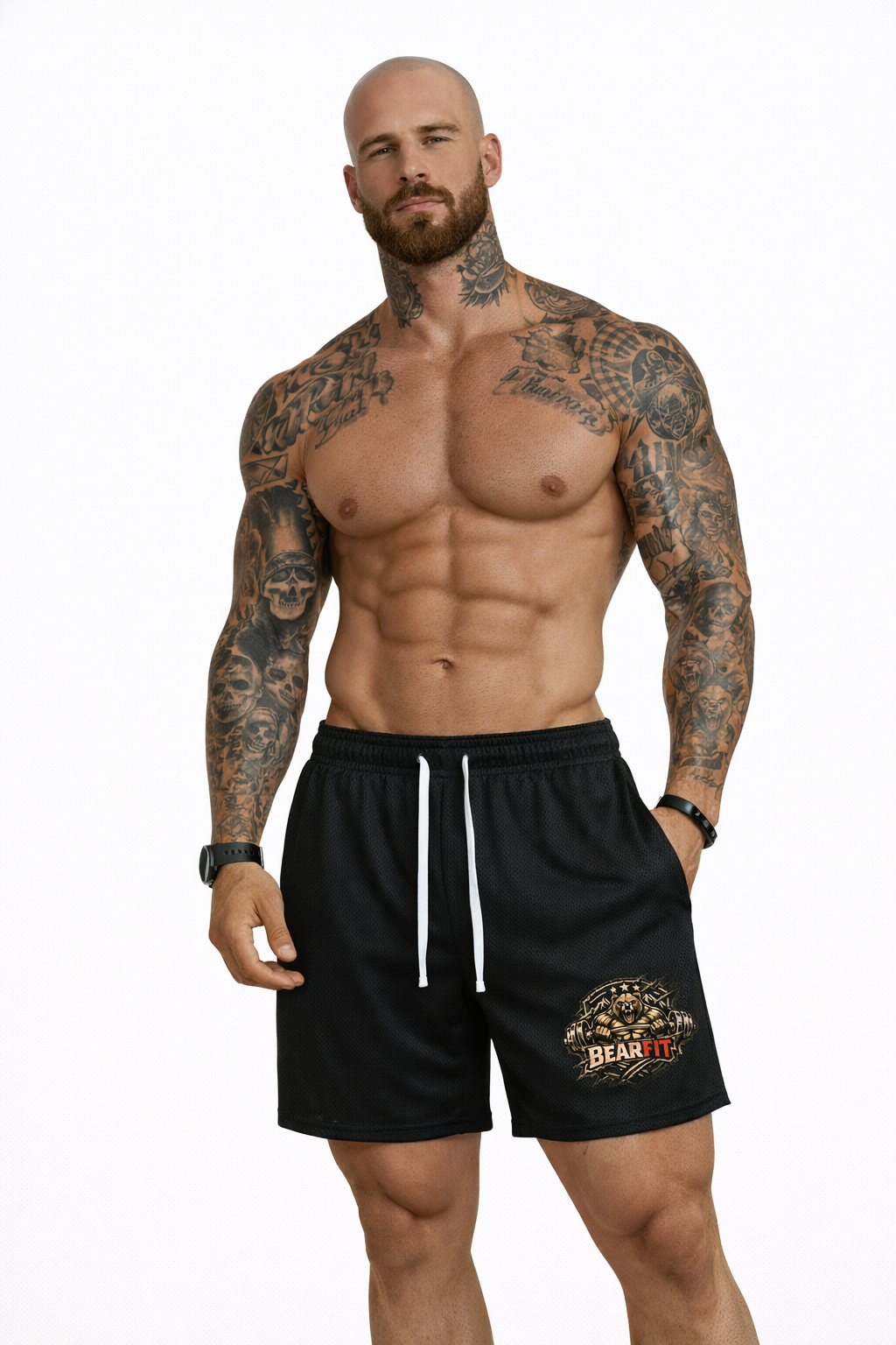 Mesh Drawstring Shorts