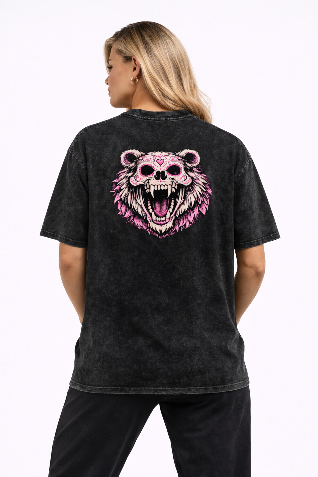 Snow Washed Cotton T-Shirt