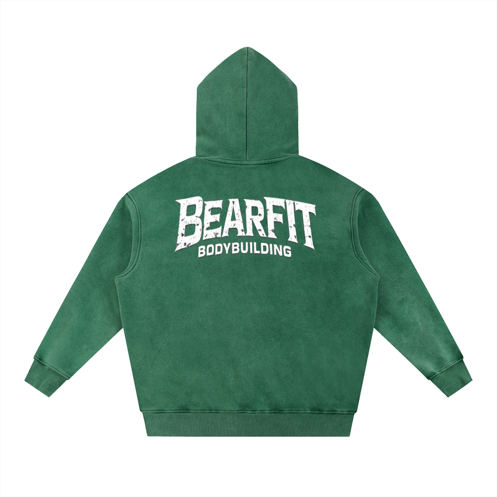 Bodybuilding Snow Wash Fleece Oversize Hoodie