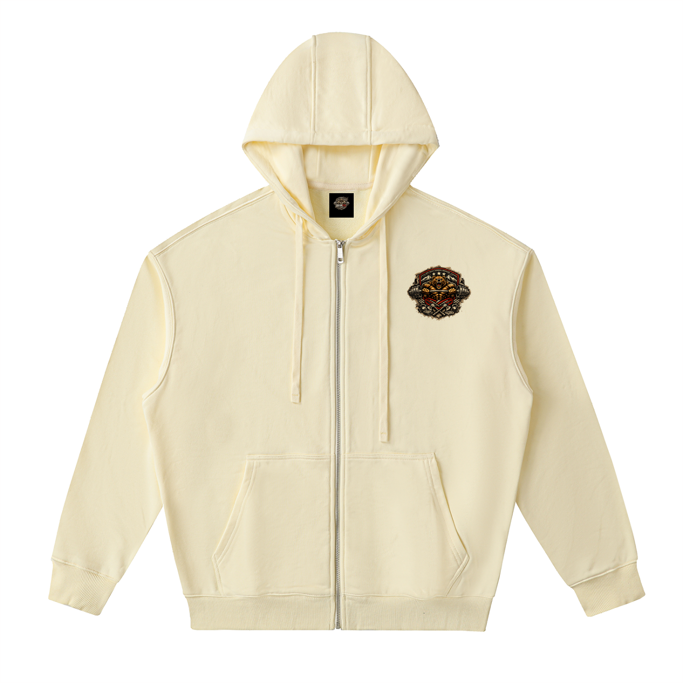 Drop-Shoulder Zip Up Hoodie