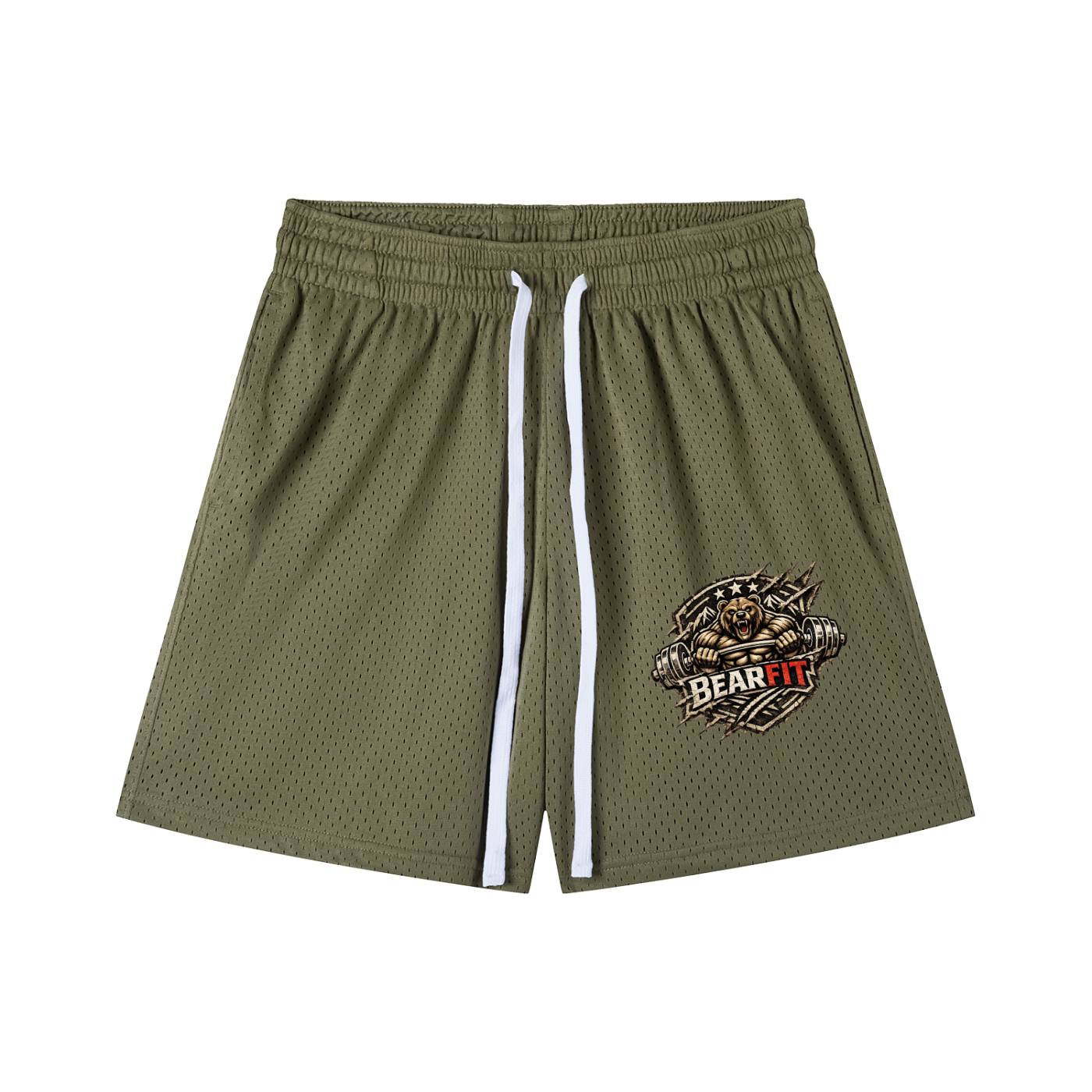 Logo Mesh Drawstring Shorts